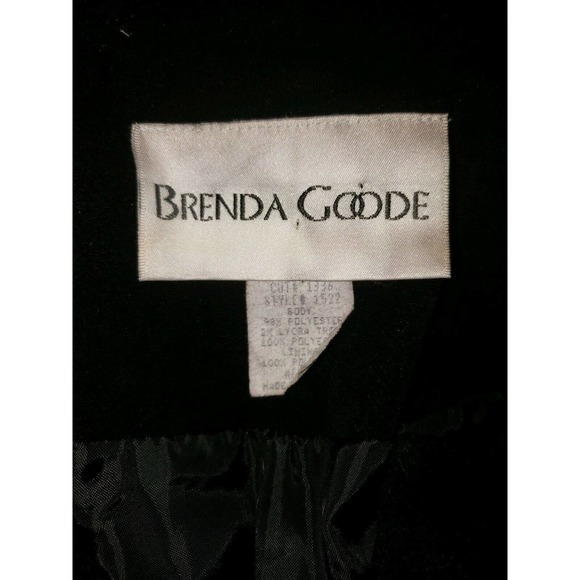 Vintage 80s Bomber Jacket Brenda Goode Black Lace Suede Gold Button Womens - Picture 3 of 5